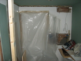 Demoliton, plaster and lath, historic, historic wall paper, home renovation, do it yourself, bathroom, bathroom remodel, plumbing, green construction, recycle